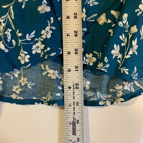 ZAFUL‎ Women's Tiny Floral Ruffle Wrap Short Sleeve Mini Dress Size M NWT - Picture 13 of 13